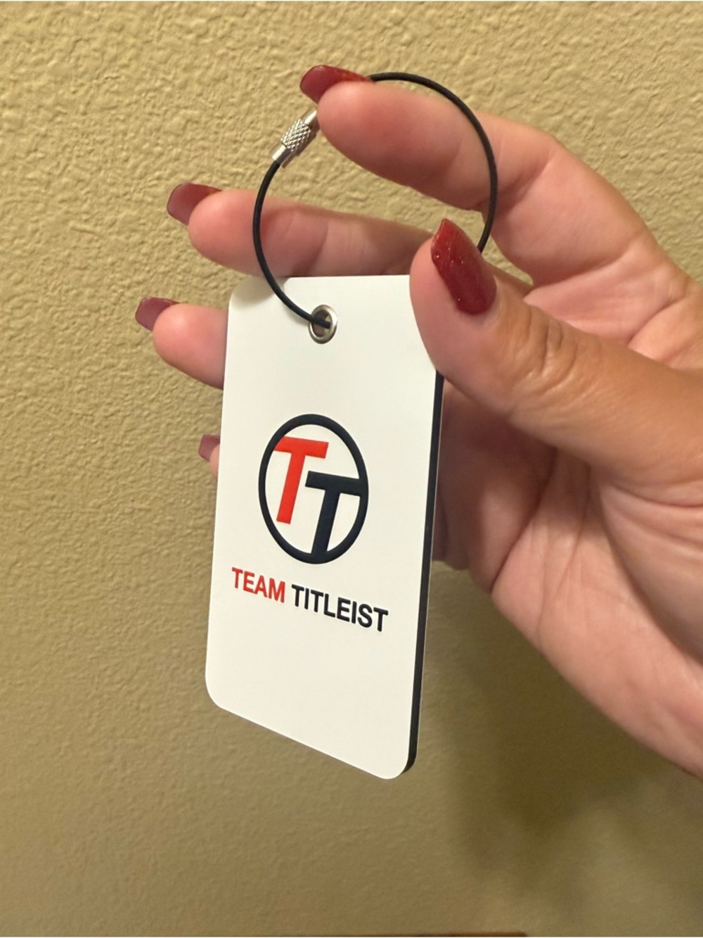 NEW - White Rectangular Team Titleist Golf Bag Tag - Picture 3 of 7